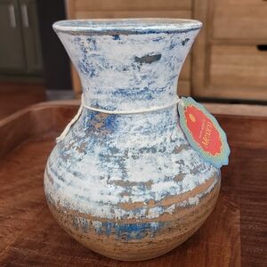 Handcrafted Mexican Pottery Old World Decorative Vase
